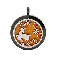 iLH® Clearance Deals Aromatherapy Necklace ZYooh Vintage Locket Essential Oil diffuser Necklace Fragrance Jewelry Gift by ZYooh(Christmas Deer) (Mat)