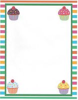 Cupcakes Stationery Printer Paper 26 Sheets