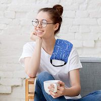 Hot Pockets All Purpose Microwavable Rice Heating Pad for Neck and Shoulders Pain Relief - 3 Pockets Hot and Cold Pack of Rice Bags for Heat Therapy with Washable Cover - American Brand (Blue Words)