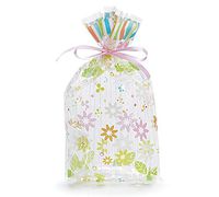 100ct Small Rain Forest Flowers 7x2x3" Floral Cello Cellophane Treat Food Snack Bags