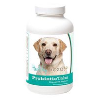 Healthy Breeds Dog Probiotic & Digestive Support Tablets for Labrador Retriever, White - Over 200 Breeds - for Gas Diarrhea & Constipation - 60 Chewable Tablets