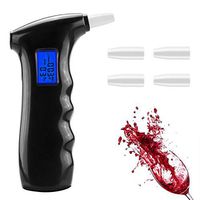 Axmda Breathalyzer LCD Display Digital Alcohol Breath Tester Semi-Conductor Sensor with 5 Mouthpieces for Home Use