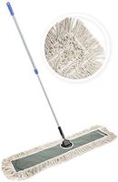 JINCLEAN 36" Industrial Class Cotton Floor Dust Mop | Dry to Attract Dirt, dust, Laminated Hardwood Floor, Garage epoxy, Tile, Bamboo Telescopic Pole Height Max 59" (36" Industrial Mop)