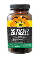 Country Life - Natural Activated Charcoal, 260 mg - 40 Gluten Free Capsules