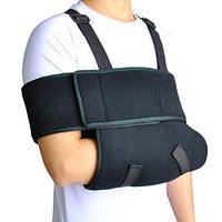 Enhanced Version Arm Sling Medical Shoulder Immobilizer Adjustable Rotator Cuff Soft Wrist Elbow Forearm Support Brace Strap for Subluxation, Dislocation, Sprain, Strain(L)
