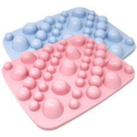 Foot Massage Mat Accupressure Mats, Feet Massager Massage Pad, Therapy Foot Massager Plantar Fasciitis, Made in Japan, Round Stone Pink