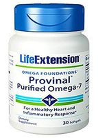Life Extension Provinal Purified Omega-7, 30 Softgel 210 mg(Pack of 2)
