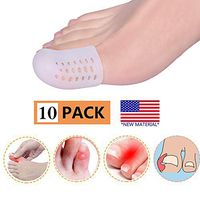 10 Pack Gel Toe Caps, Toe Protector, Breathable Toe Sleeves for Big Toe - Cushions and Protects to Provide Relief from Missing or Ingrown Toenails, Corns, Blisters, Hammer Toes