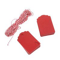 ULTNICE Gift Labels Hanging Tag with 10M Hemp Rope for Wedding Craft Scrapbooking 100pcs