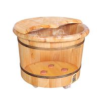 Foot Massagers Electric Heated Foot Bath Barrel Thermostatic Foot Bath Barrel Cedar Foot Bath Home Foot Massage Bucket with lid Unilateral Solid Wood Foot Bath Barrel Massage Tools