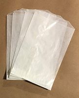JJHP - 100 Flat Glassine Bags - Not Wax - 4 1/2" x 6 3/4" - Medium - FDA Compliant for Crafts and Treats (4.5 x 6.75 Off-White)