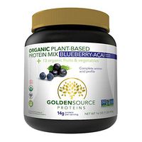 GoldenSource Proteins Organic Plant-Based Protein, Blueberries Acai, 1 Pound