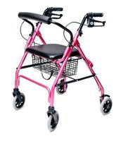 Lumex Walkabout Lite Four Wheel Rollator, Pink