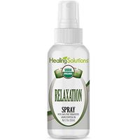 Organic Relaxation Blend Spray – Water Infused with Relaxation Blend Essential Oil – Certified USDA Organic - 2oz Bottle by Healing Solutions