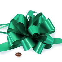 Emerald Green Pull String Bow 5" | Quantity: 50 Width 1 1/4"