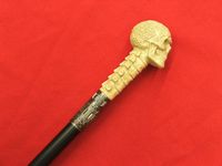 36" Poly Resin Skull Steel Walking Stick Gentleman Cane