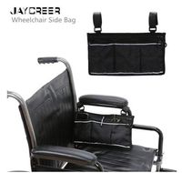 Wheelchair Side Bag - Black - Great Accessory for Your Mobility Devices. Fits Most Scooters, Walkers, Rollators - Manua (Black)