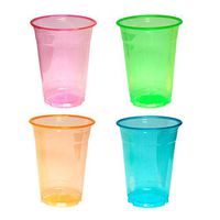 Party Essentials N166409 Soft Plastic 16 oz. Party Cups/Pint Glasses, Assorted Neon (Pack of 640)