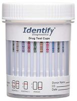 10 Pack Identify Diagnostics 10 Panel Drug Test Cup - Testing Instantly for 10 Different Drugs THC, COC, OXY, MOP, AMP, BAR, BZO, MET, MTD, PCP ID-CP10 (10)