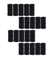 Finger Sleeves 20PCS, Professional Nylon Fingerstall Finger Protective Cover for Basketball, Volleyball, Tennis, Badminton,Boating and More. (Black)
