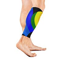 Calf Sleeve Rainbow Love Heart Protective Guard for Men Women - Basketball Football Run (1 Pair)