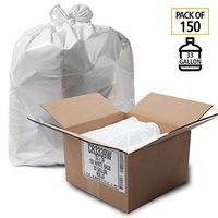 Aluf Plastics CR3339W CRW Linear Low Density Butene Star Seal Coreless Rolls Bag, 33 Gallon Capacity, 39" Length x 33" Width, White (Pack of 150)