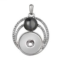Hot Women Crystal Jewelry Necklace Pendant Fit 18mm Noosa Snap Button N281 Woman Beautiful Bright For gift Simple Cheap Elegant Aesthetic Fashionable Womens