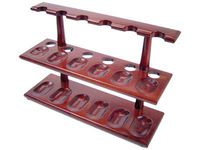 Tobacco Pipe Stand Furniture 2 Tier Rack for 12 Pipe Stand