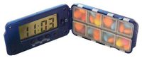 TabTime Super 8 - Pill Timer Reminder with 8 Compartments and Up to 8 Alarms Daily