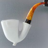 Golden Kraken Riding a Anchor Freehand Meerschaum Pipe M99001