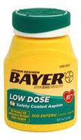 Bayer 81mg Enteric Low Dose Pain Relief Aspirin Tablets 300 ea (Pack of 2)