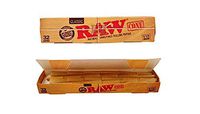 Raw Classic Natural Unrefined 1 1/4 Pre-Rolled Rolling Paper Cones 32 Per Box