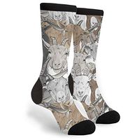 KSSChr Men Women Classic Crew Socks Goat Herd FacesLarge Classics Personalized Socks Sport Athletic Stockings