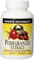 Source Naturals Pomegranate Extract 500 mg Complete Whole Fruit Ellagic Acid Antioxidant & Added Fiber - 120 Tablets 