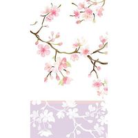 Evergreen Set of 2,Guest Towel Size Napkin, 8"x4.5", Pack of 15, Cherry Blossoms