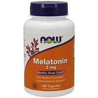 NOW Supplements, Melatonin 3 mg, 180 Veg Capsules