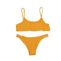 YunZyun Two Pieces Swimsuits for Women High Waist, Women Bandage Push-up Padded Bra Bikini Set Swimsuit Swimwear