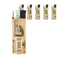Refillable Electronic Lighter Set of 5 Pieces D-224 Mardi 11 Septembre Absinthe