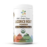 Certified Organic Licorice Root Powder 16Oz -1Lb. Natural Respiratory, Digestive and Immune Support. Enhances overall health. 100% Natural and Raw Superfood Supplement. No GMO. Gluten Free.
