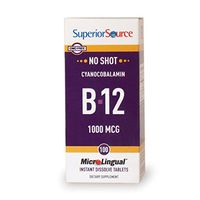Superior Source No Shot B12, 1000 mcg, 100 Count