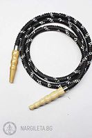 MYA Leather Wrapped Wooden Handle 72" Hookah Shisha Narghile Hose Choose Color