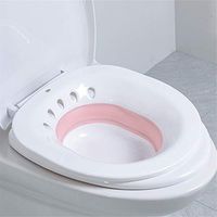 QBABY Folding Sitz Bath,Collapsible Portable Bidet for Perineal, Hemorrhoidal, Episiotomy Soak Relief,Women Health Care,Toilet Tool (Pink)