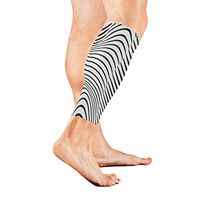 Anyangquji Zebra Pattern Sports Calf Compression Sleeve Strong Calf Support for Runners(1 Pair)