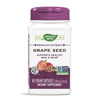 Nature's Way Premium Extract Standardized Grape Seed 95% Polyphenols, 100 mg per serving, 60 Capsules
