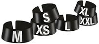 Mark Bric 0-S-XXL131B Classic Size Marker Letter Set, Includes 6 Sizes, Black with White Print (Pack of 500)