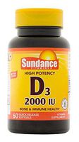 Sundance 2000 LU Vitamin-D3 Supplement, 60 Count