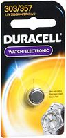 Duracell Silver Oxide Battery 1.5 Volt 303/357/76, 1 Each (Pack of 4)