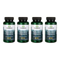 Swanson NAC N-Acetyl Cysteine Antioxidant Anti-Aging Liver Support & Amino Acids Supplement 600 mg 100 Capsules (4 Pack)