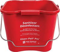 San Jamar KP256RD Kleen-Pail Commercial Cleaning Bucket, 8 Quart, Red