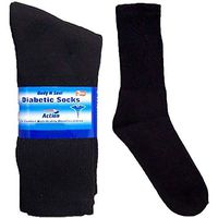 Diabetic Socks - Men Socks Black Color 6 Pairs Lot ( Hs6800B Z)